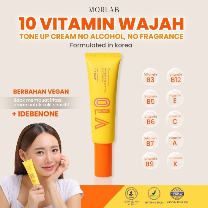 MORLAB - V10 Vitamin Tone Up Cream With Idebenone Morlab