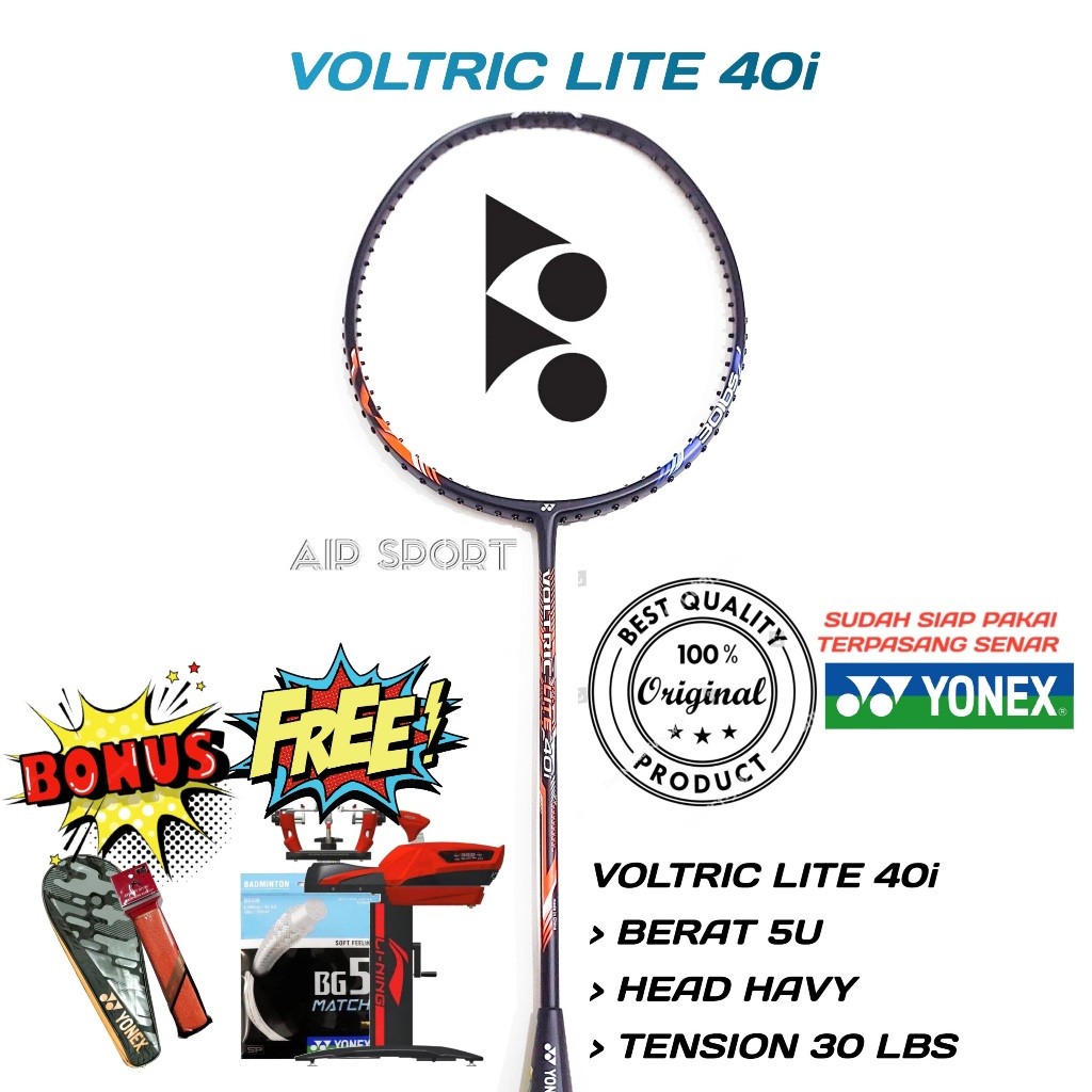 Raket Badminton Yonex Astrok Lite Voltric Lite Original 100% | 30 Lbs