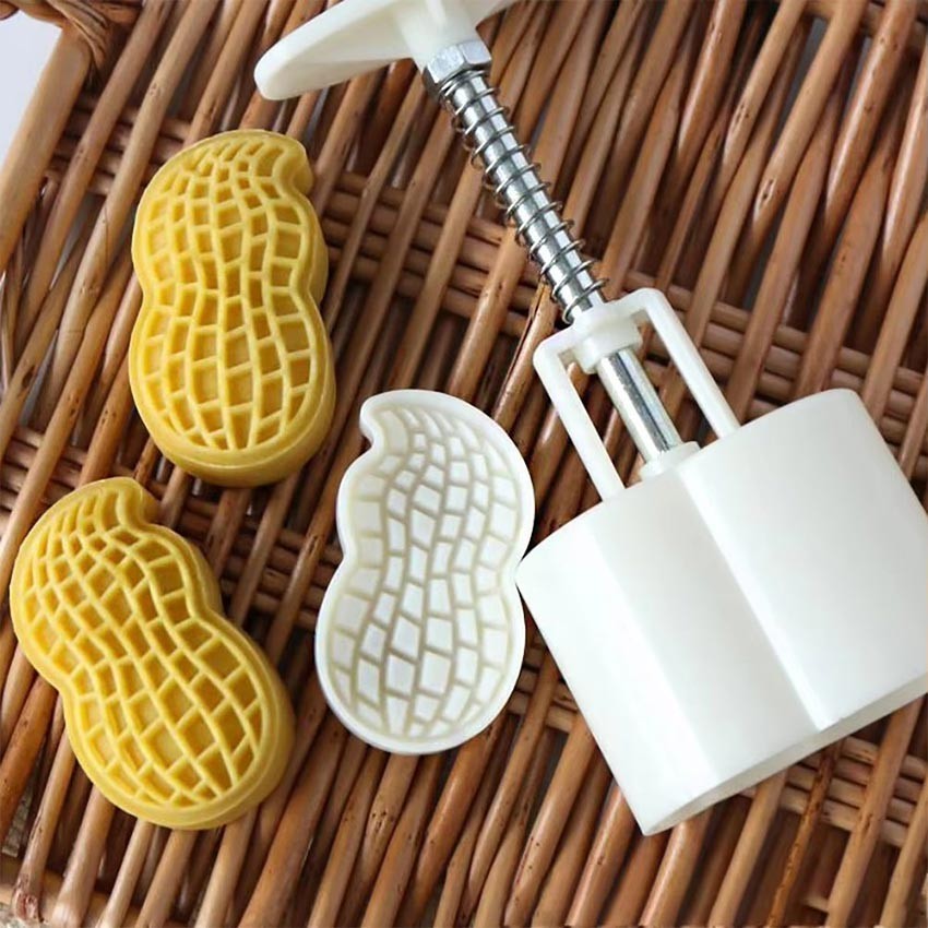 Cetakan Mooncake & Cookie 50g – Cetakan Kue Kering Kacang, Plastik Aman