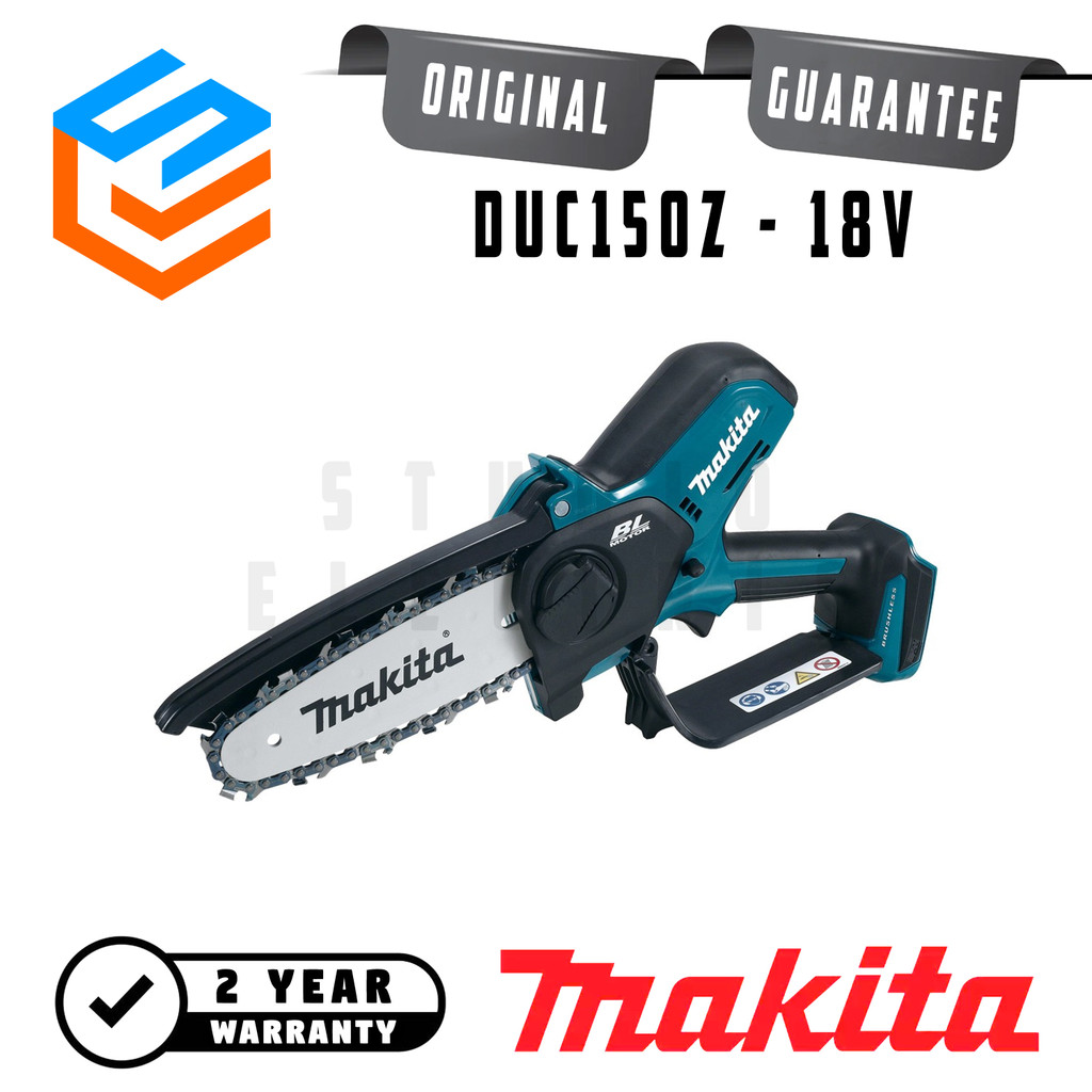Makita Cordless Baterai Pruning Saw Chainsaw Mini Mesin Gergaji Potong Dahan Kayu Pohon 6" 6 Inch 18