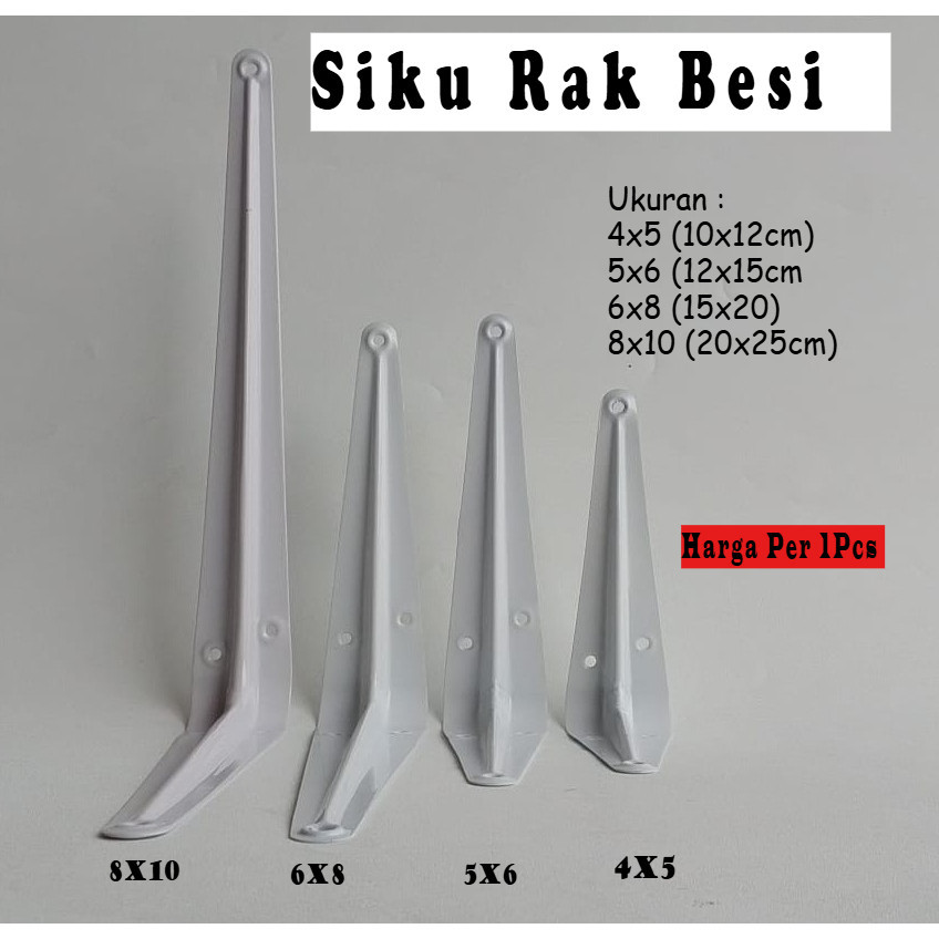 Siku Sokong Besi Rak RRT Bracket 4x5 5x6 6x8 8x10 Siku Rak Siku Dinding Penyokong - Siku Tembok 10x1
