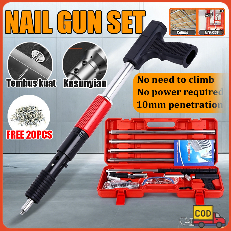 [COD] Mesin Stamp Alat Tembak Paku Paku Tembok Langit Langit Mini Nailer Ramset Nail Gun Concrete Ce