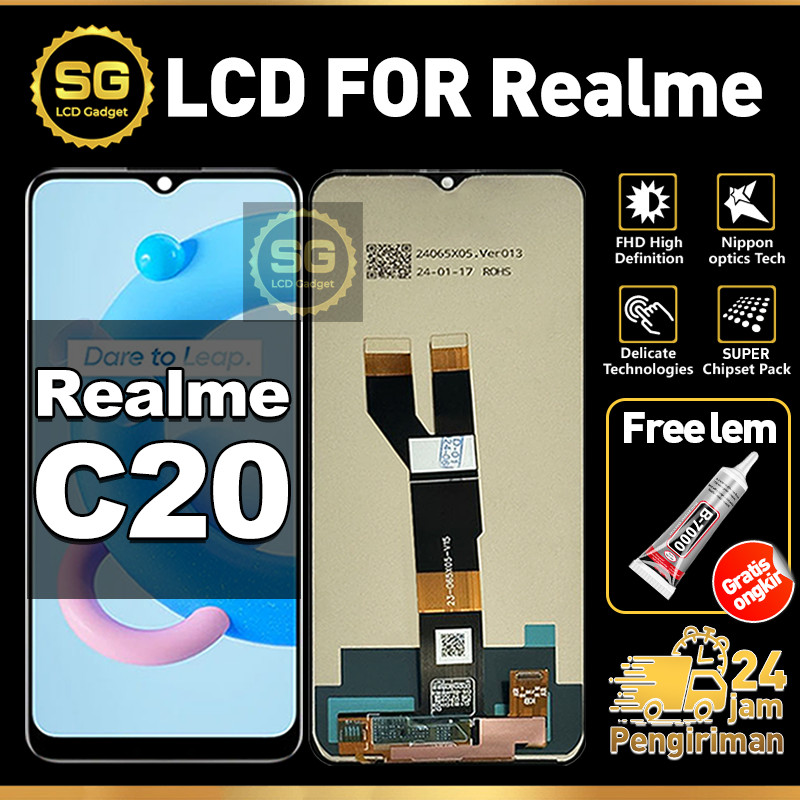 SG LCD Realme C20 Fullset HP Touchscreen Realme c20 Free Lem Glass Touch Screen Digitizer COD