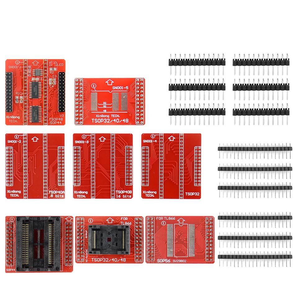 V3 TSOP48/40/32 socket SOP44 /56 adapter 8PCS of XGecu TL866II Plus MiniPro TL866CS/A Tl866 USB Univ