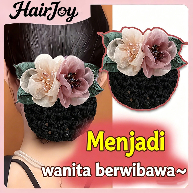 Jepit Rambut Bunga Kain Korea dengan Jepit Pegas untuk Wanita
