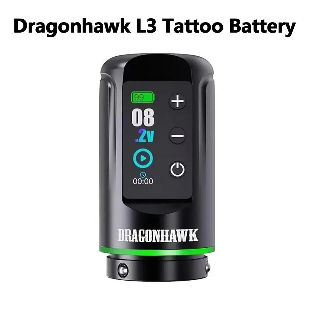 Dragonhawk Fold Pro Tattoo Battery Tattoo Power Supply  Wireless  Rechargeable High Resolution LCD S