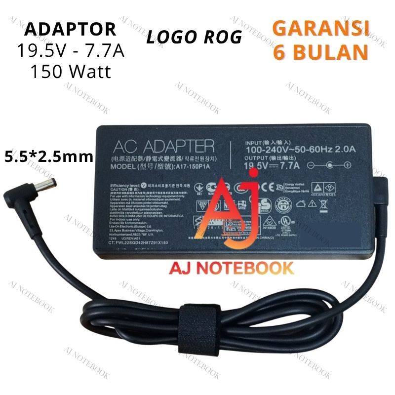 Adaptor Charger Laptop Asus ROG Model A17-150P1A 19.5V 7.7A 150W -AJNB