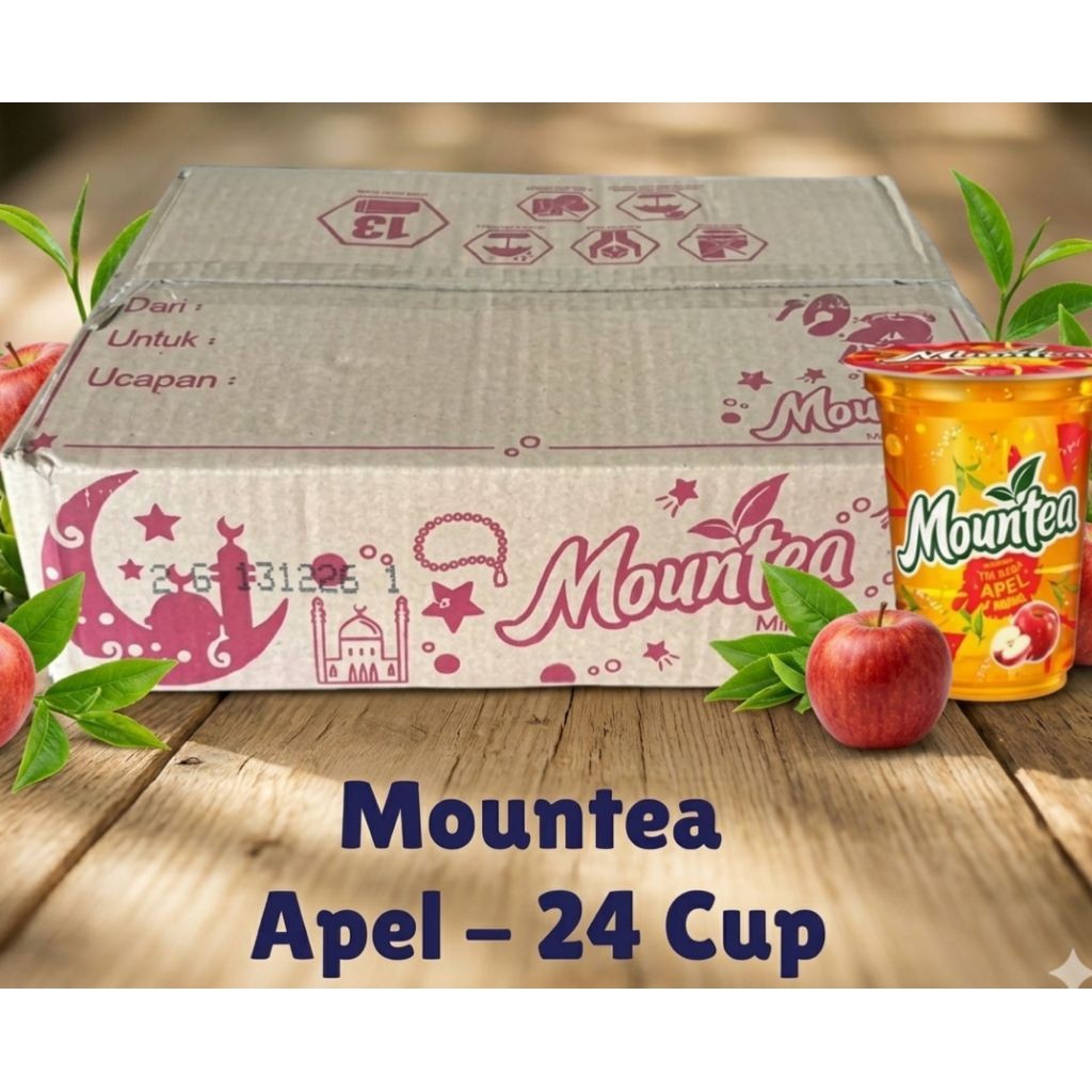 Mountea 1 Dus isi 24 Cup Kesegaran Teh Buah dalam Genggaman
