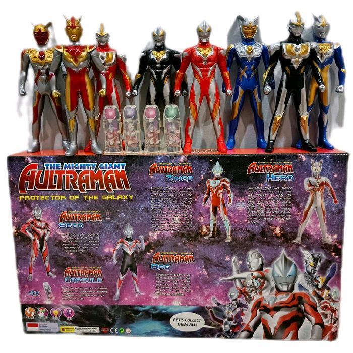 PROMO mainan ultraman figure figur ultraman 8 pcs ginga geed hero droiyan - 8 pcs+capsule