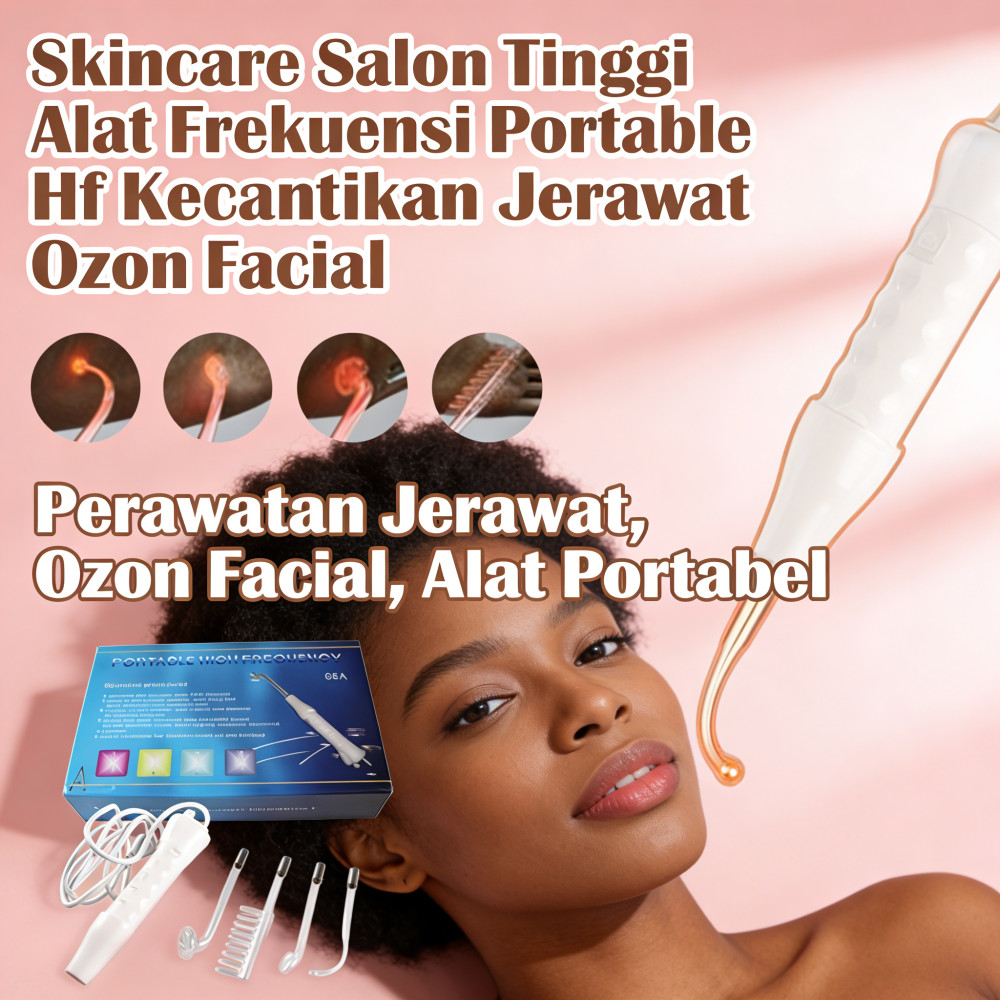 Portable Skincare Frekuensi Tinggi Alat Jerawat High Frequency Kecantikan Salon Ozon