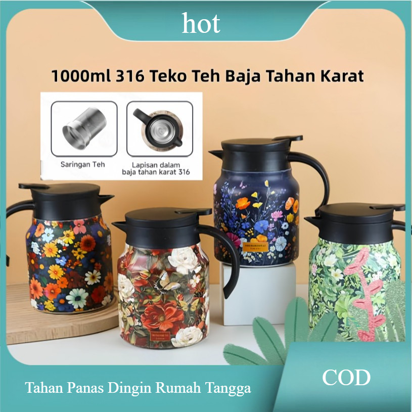 [COD] Teko Termos Baja 316 Kualitas Premium, Pot Kopi Tahan Panas Dan Dingin Tahan Lama, Bentuk Ring