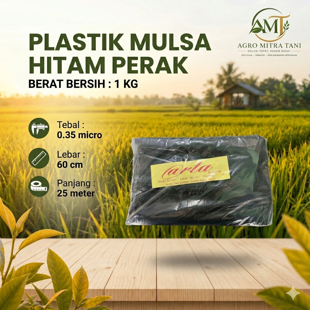 PLASTIK MULSA HITAM PERAK 1 KG