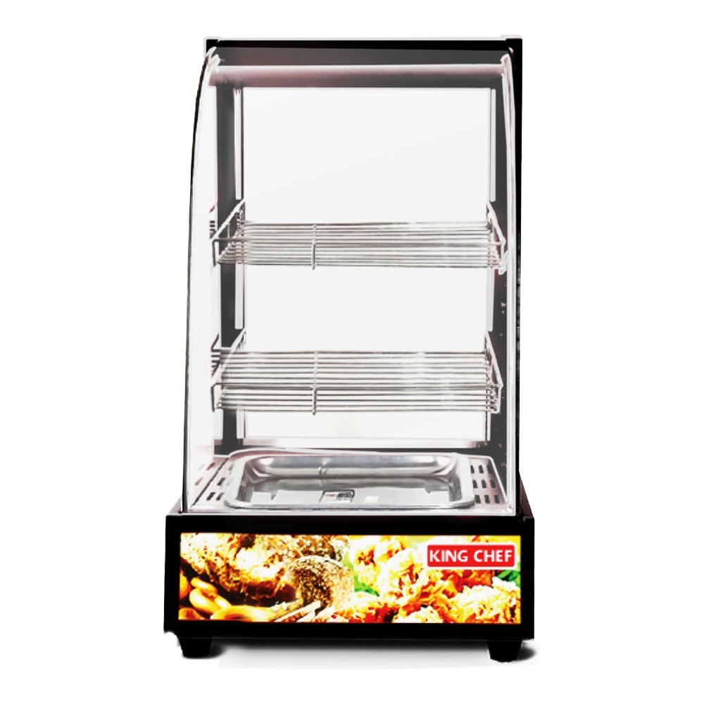 Etalase Penghangat Makanan Mini (Hitam) / Mini Warming Showcase (Black) - Merk King Chef DH-827-1