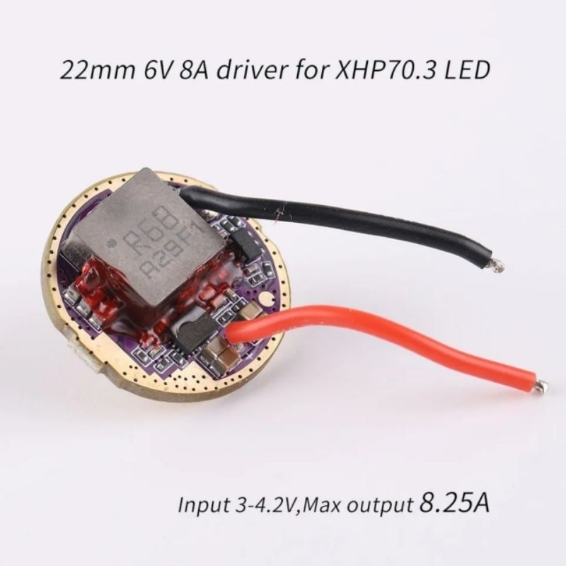 Driver Convoy 22mm 6V, 8A Untuk Led CREE XHP70.3