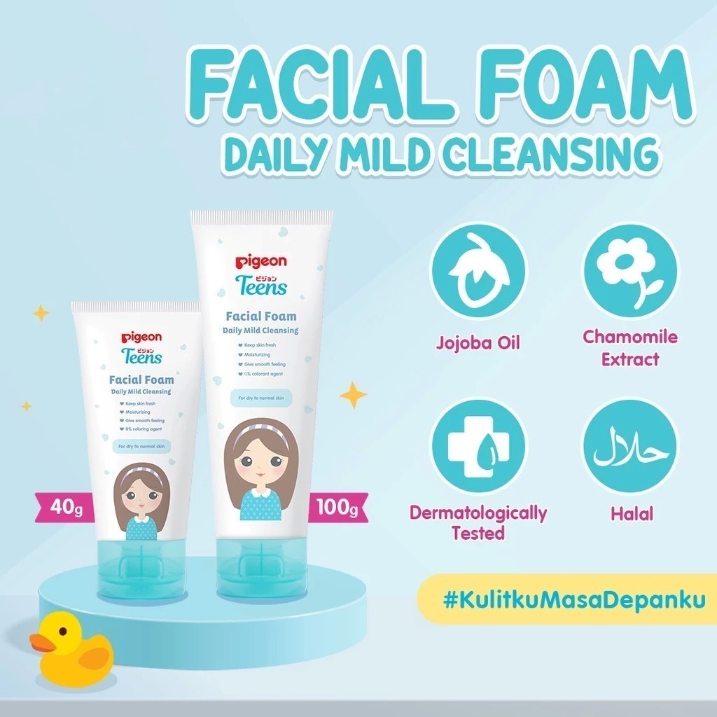 Pigeon Teens Facial Foam 40-100gr I Sabun Cuci Muka Remaja