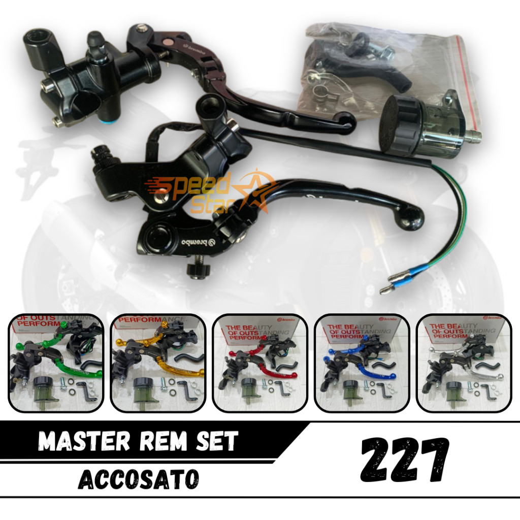 Master Rem Accostato Set Tabung Smoke Master Rem Tabung Kanan Cnc Handle Kiri Kopling / Rem Mio Beat