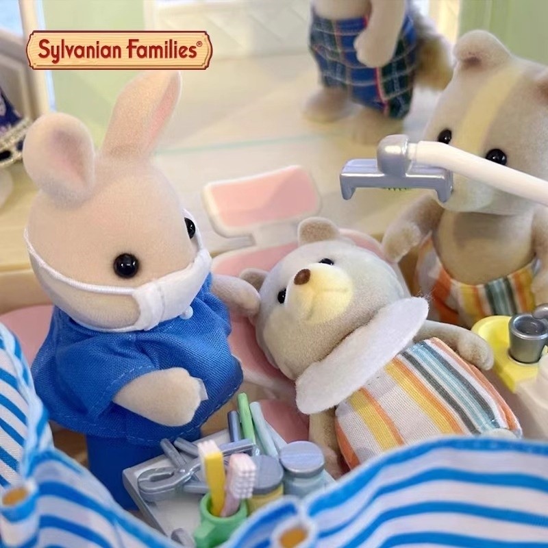 Sylvanian Families Toys Girls Authentic Ternurines Dentist Japanese Edition Toys for Boys Miniature 