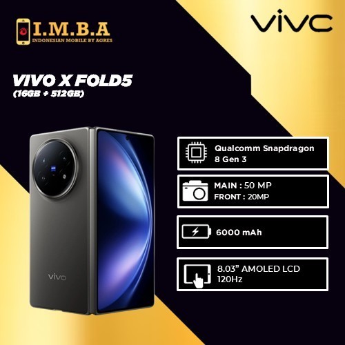 Vivo X Fold 5 RAM 16/512GB - Layar 8.3inch Prosesor Snapdragon 8 Gen 3 6000mAh 80W | Garansi Resmi V