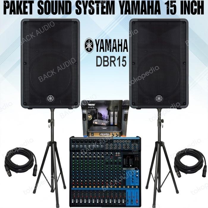 PAKET SOUND SPEAKER YAMAHA DBR 15 AKTIF SOUND INDOOR DAN OUTDOOR MUSIC