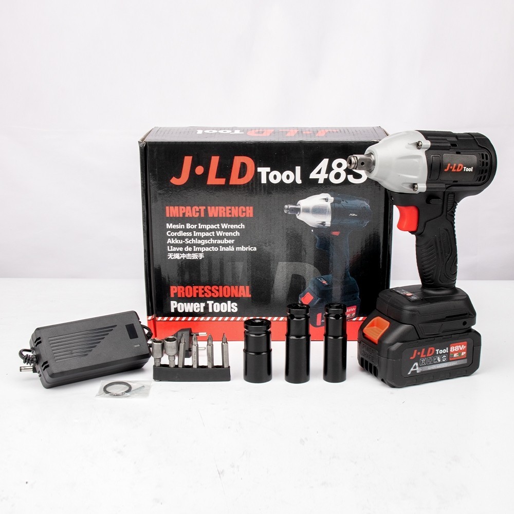 JLD Impact Wrench Cordless 350NM 350 NM Brushless Impact Baterai Impact Pembuka Baut Impact Jld Orig