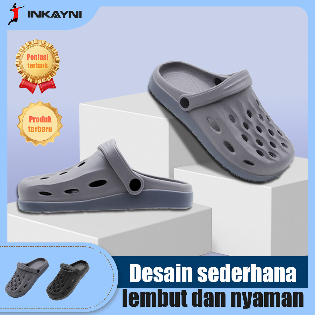 INKAYNI Sandal Pria dan Remaja Sendal Size36-45 Anti Slip Karet EVA Nyaman Dipakai Sandal pria sehar