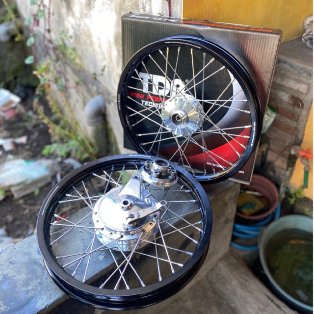 Velg set pnp herex cb,gl,mp,tiger,dll velg tdr hitam ring-17 tromol rx king
