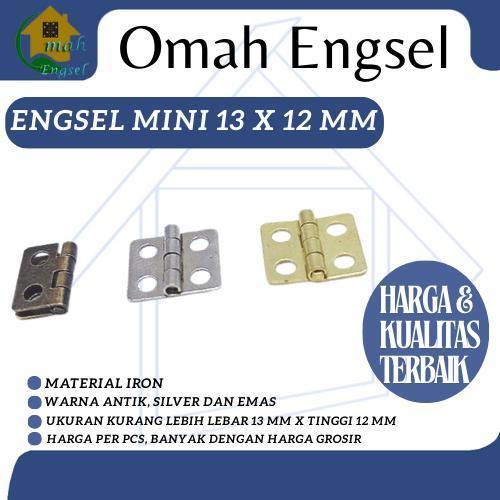 Engsel mini atg 13x12mm / Engsel mini kotak box engsel kecil antik