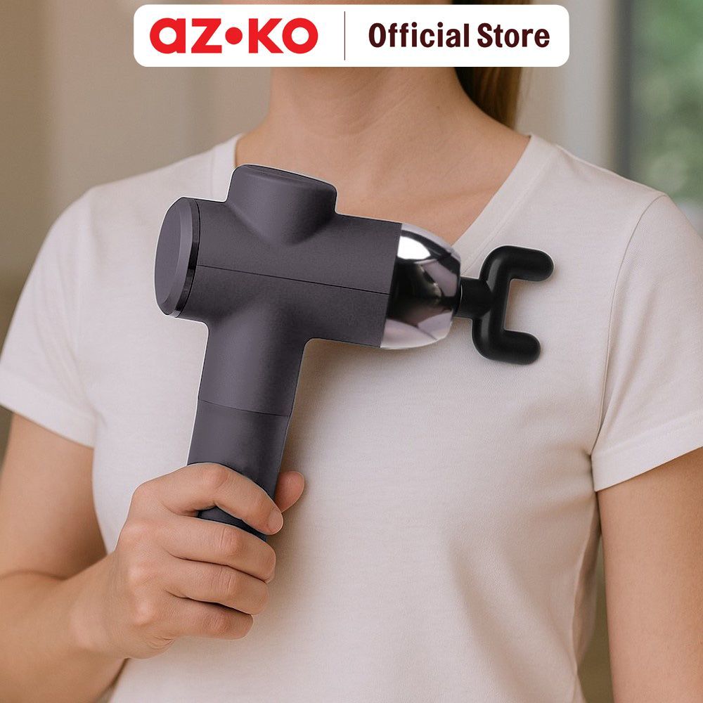 AZKO Lexata Alat Pijat Precision - Abu-Abu Ungu Massage Gun Gun Massager Alat Pijat Tubuh Alat Keseh