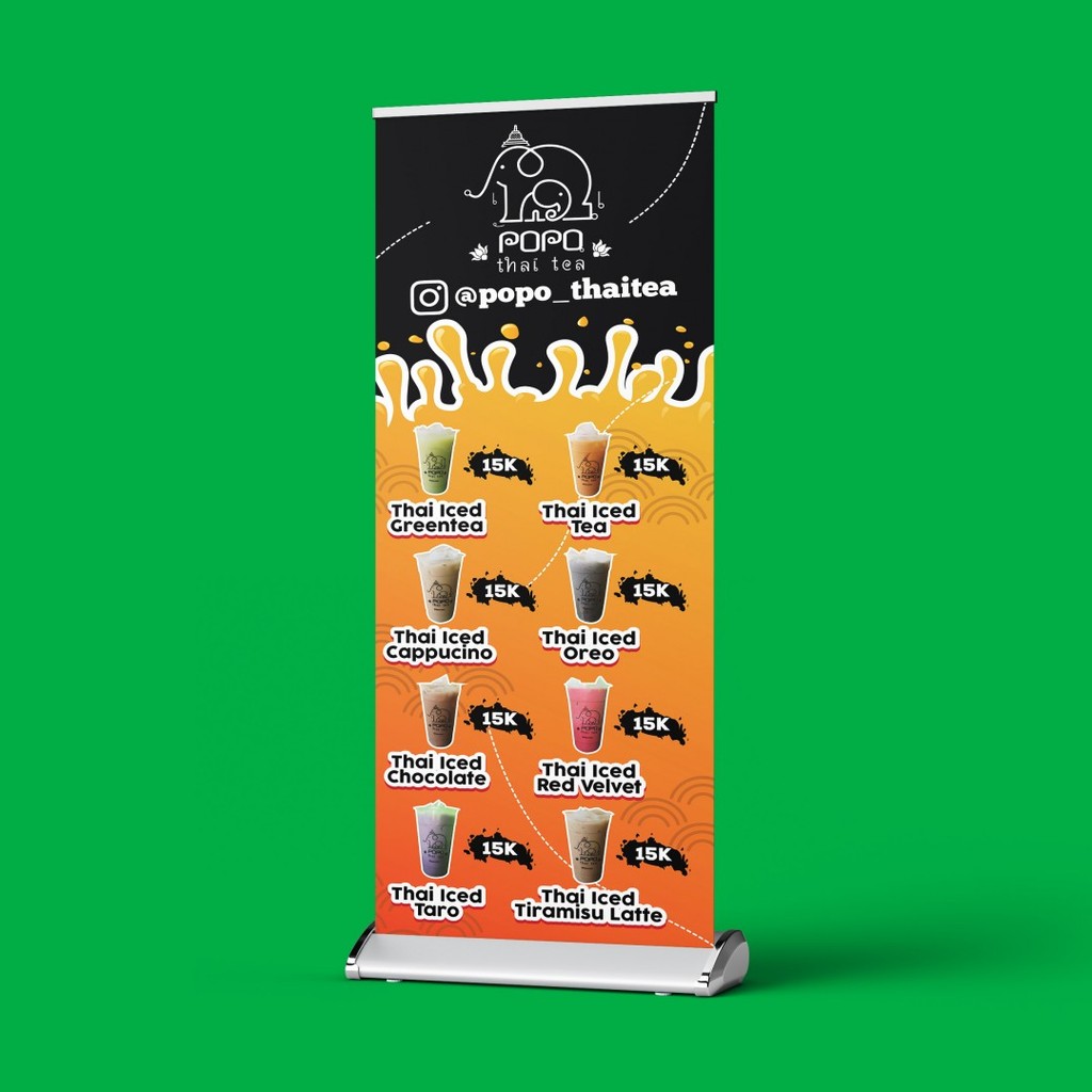 Spanduk ThaiTea l Spanduk Minuman | Banner Minuman | Banner Thai Tea l Banner Minuman l Banner Murah