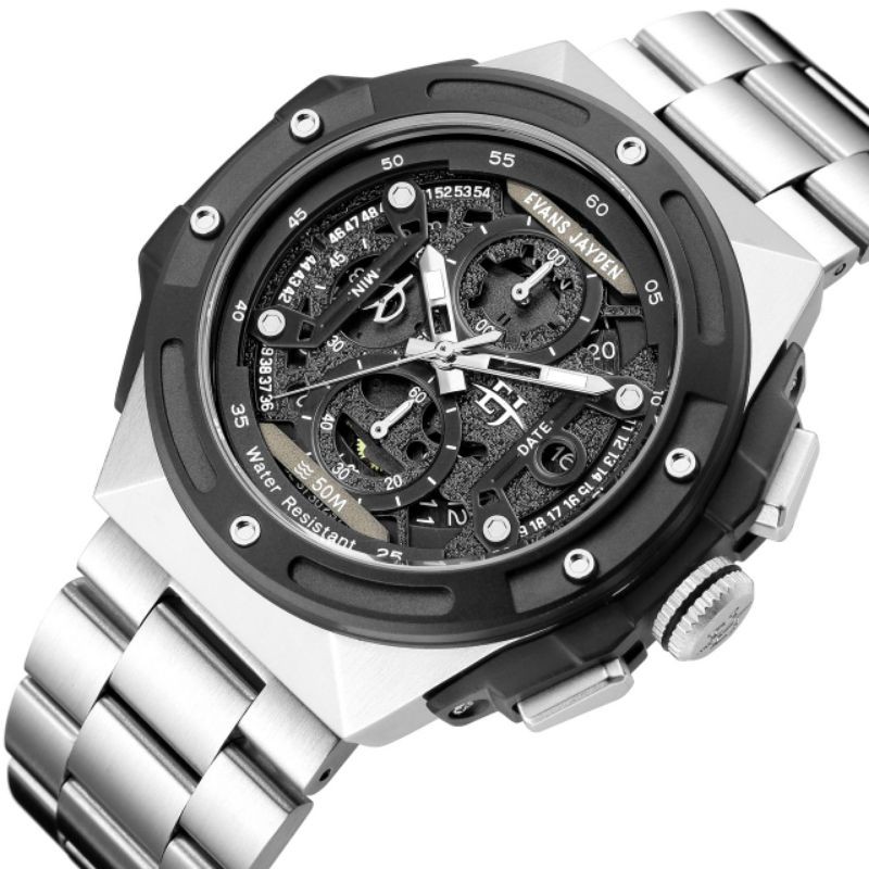 BUY 1 GET 1..JAM TANGAN PRIA EVANS JAYDEN ORIGINAL 9547 RT