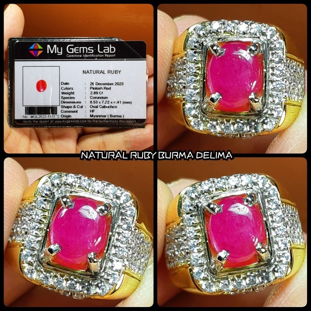 Batu Ruby Delima Star Asli Burma ( + Memo My Gems )