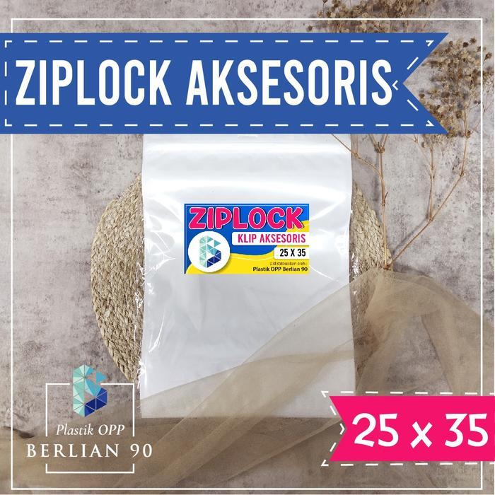Plastik Ziplock Putih 25x35 Cm Plastik Zip Lock Aksesoris Plastik Klip - 20x30