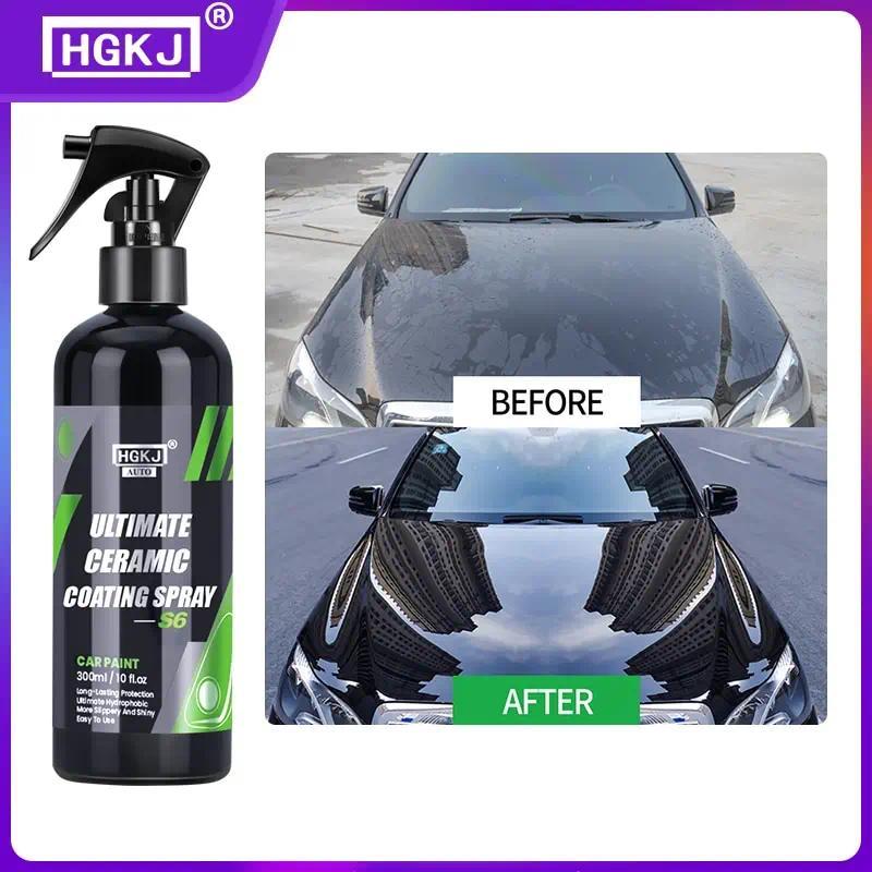HGKJ S6 Ultimate Ceramic Coating Spray Hydrophobic High Gloss Paint Protection 9H Nano Top Long Last