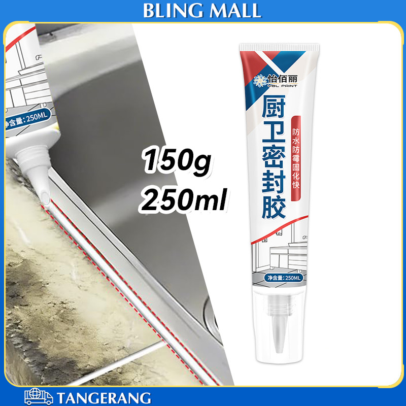 150g / 250ml Sealant Silicone Lem Putih Anti Jamur Waterproof Lem Pembatas Air Wastafel & Toilet Ant