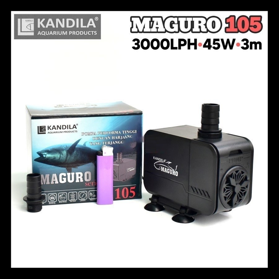 Pompa Kandila MAGURO 105 3000LPH water pump pompa celup akuarium kolam