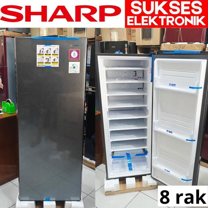 FREEZER SHARP 8 RAK FJ-M198A KULKAS PEMBEKU LEMARI ES BATU FJM198 198 A