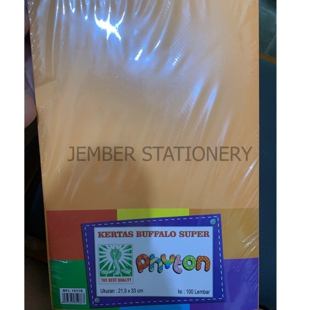 (100lbr) Kertas Buffalo Warna Phyton| Buffalo Paper | Kertas Warna