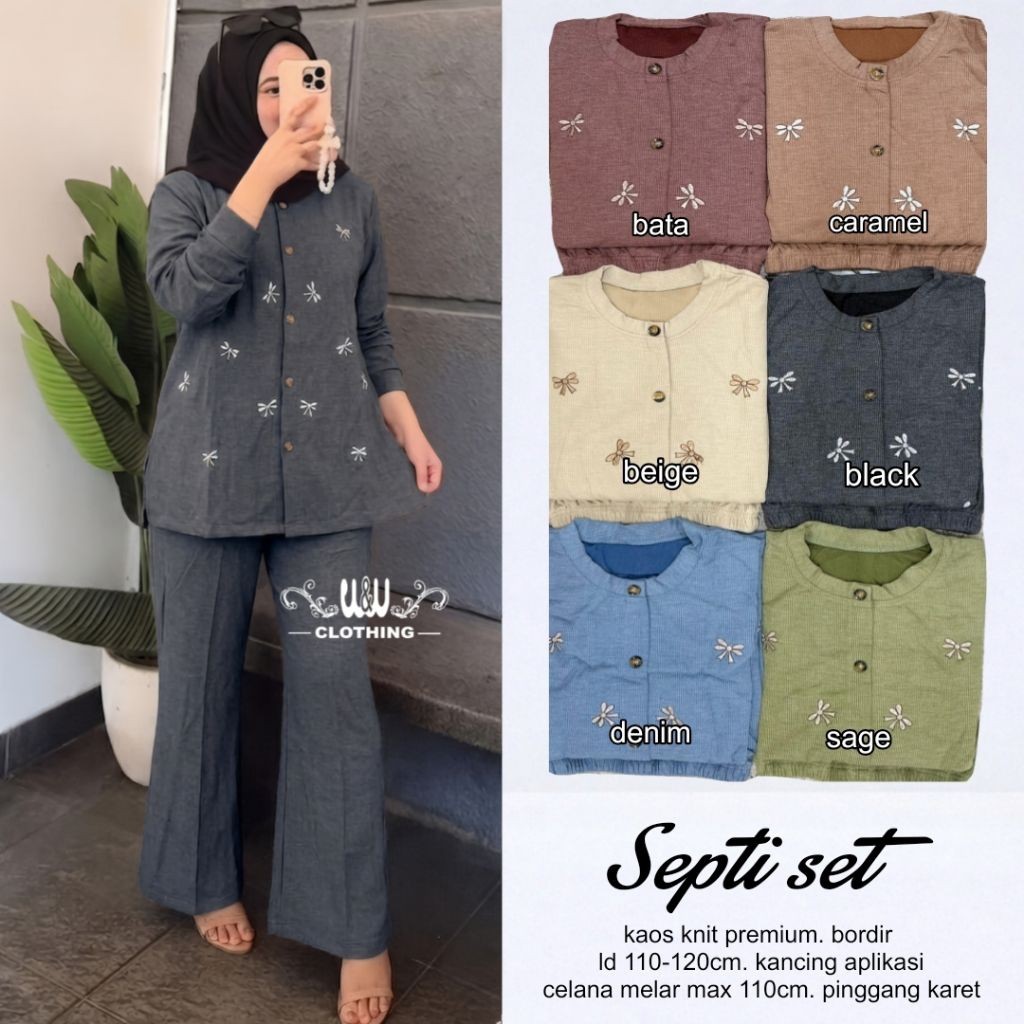 ada grup reseller tanyakan ke admin er elrumi Fashion Wanita Murah Baju Dan Celana Septi Set Kaos Kn