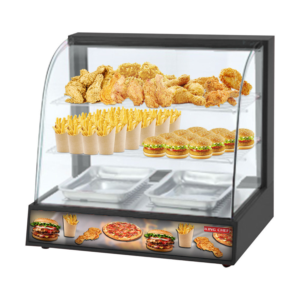 Etalase Penghangat Makanan Mini (Hitam) / Warming Showcase (Black) Merk King Chef DH-827
