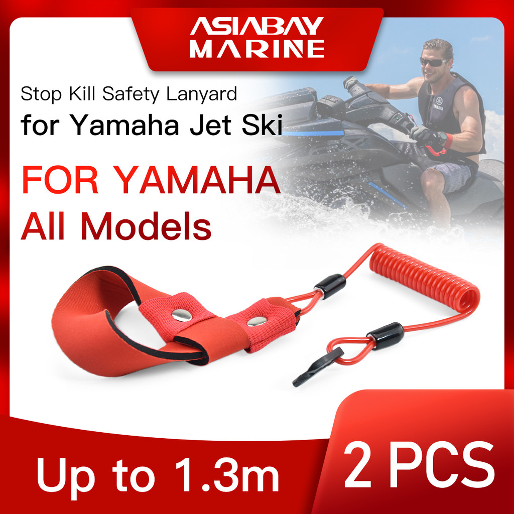Stop Kill Safety Lanyard for Yamaha Jet Ski Wave Runner Wave Venture Wave Raider WaveJammer Wave Bla