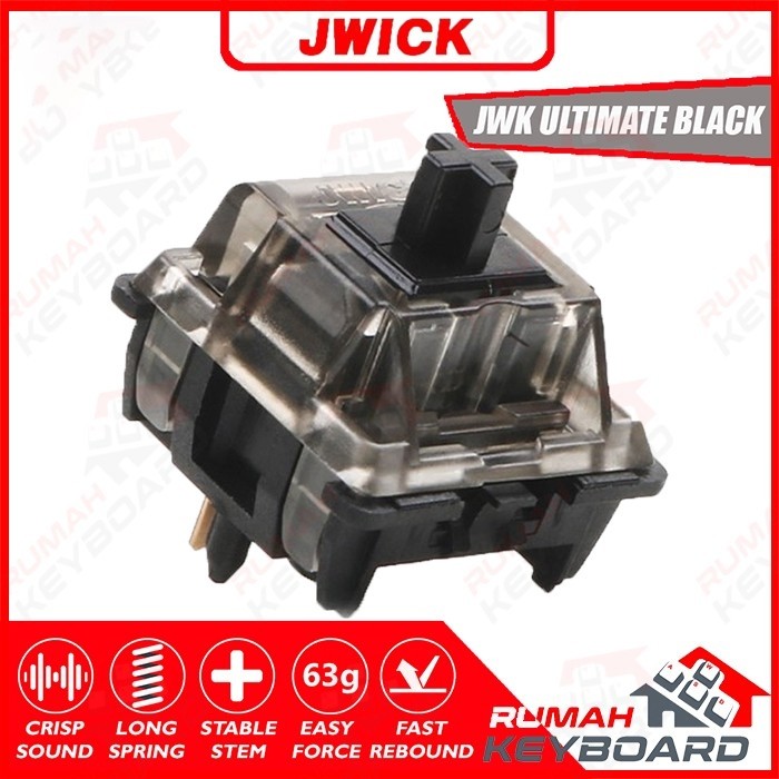 JWICK  - Switch - Jwk - Ultimate Black Smokey - 5 PIN - 63.5g - Linear