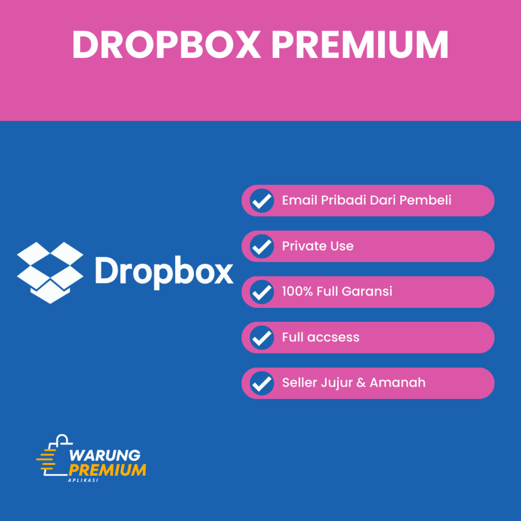 UPGRADE DROPBOX | DROPBOX PRIVATE | 2 TB - 10 TB EMAIL PRIBADI | FULL GARANSI FULL AKTIFASI