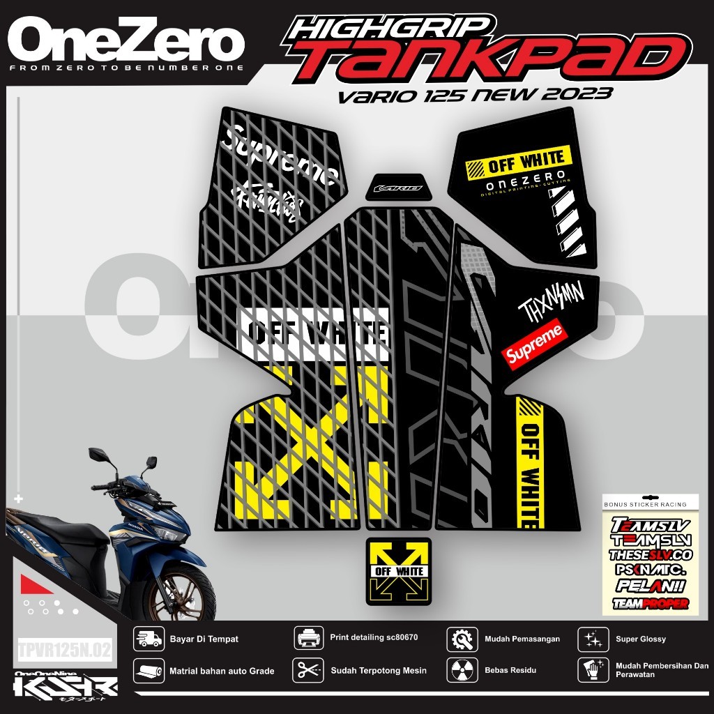 Striping Stiker Dashboard Vario 125 New 2023 Pelindung Dashboard Tankpad Vario 125 New.deckpad