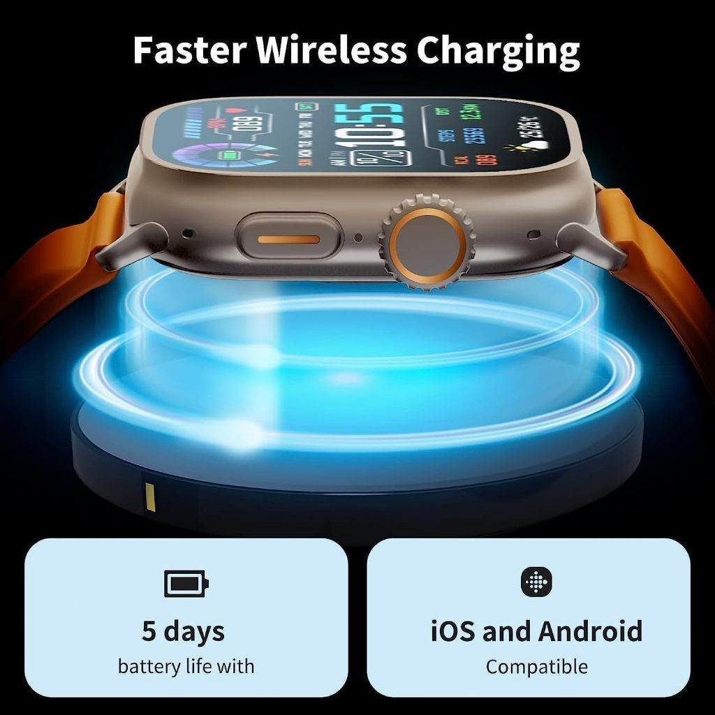 Samsung-smartWatch 9 ultra amoled jam tangan Pria Wanita Full Touch Screen Bluetooth Call Waterproof