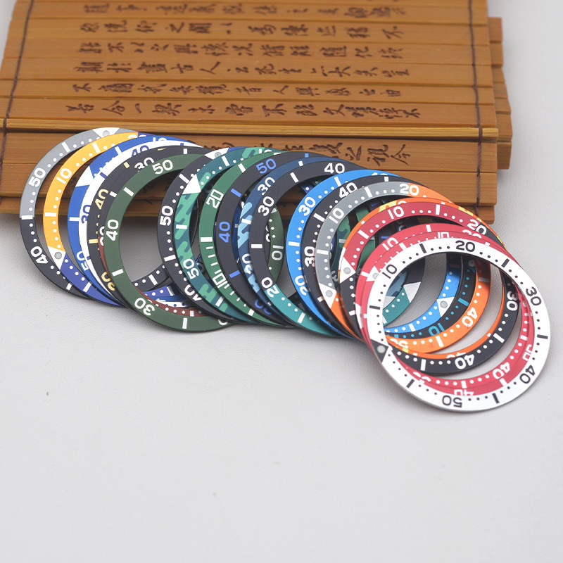 39x32 mm Wat Bezel ert Fit for Seiko 6105 6309 Turtle Wat Cases NH35 NH36 Case Bezel Ring With Doubl