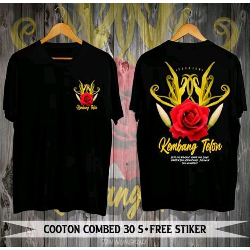 KAOS NETRAL SESAJEN JAWA KEJAWEN KEMBANG TELON KOAS BUDAYA CULTURE JAWA ORIGINAL KATUN HITAM PENDEK 