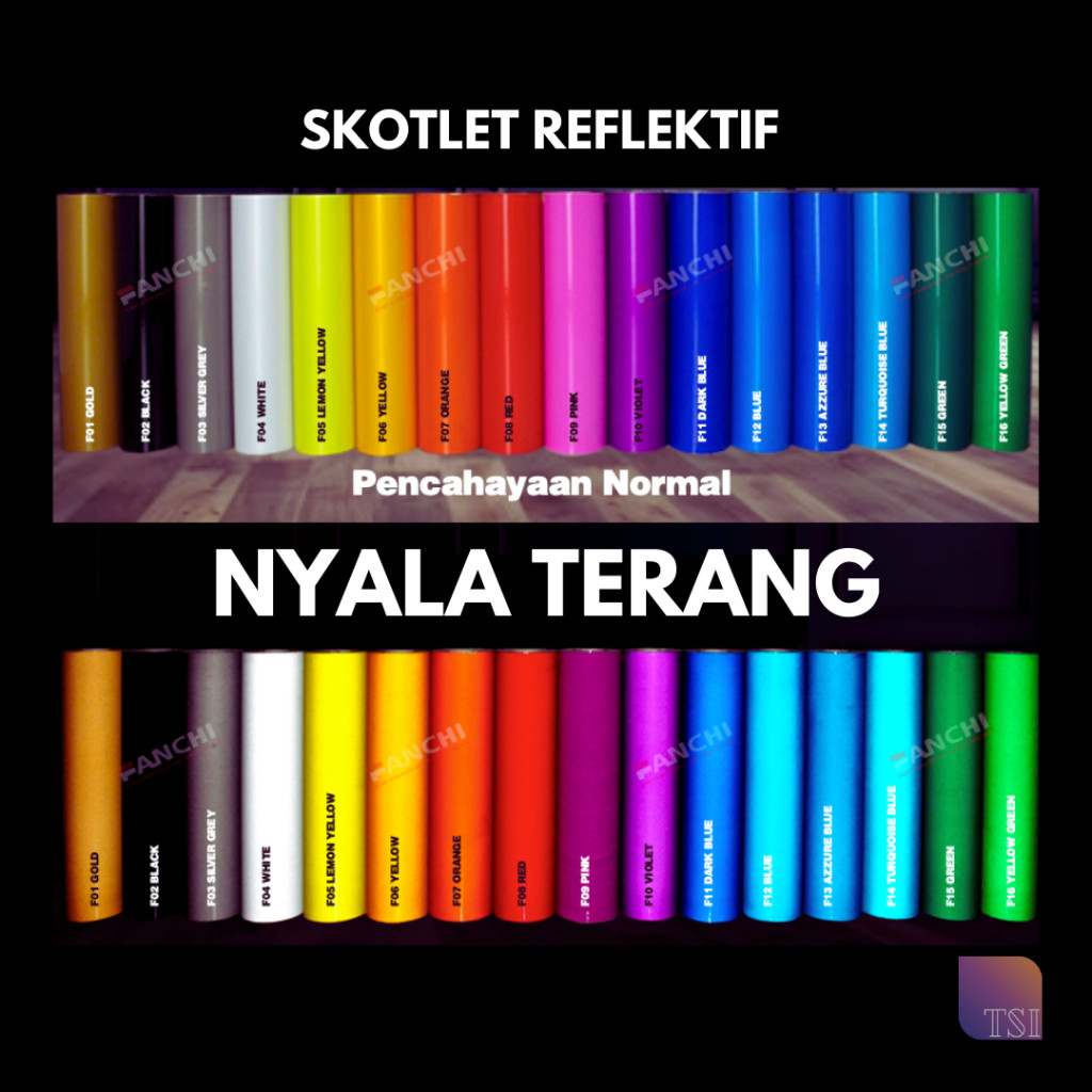 Stiker Skotlet Reflektif Nyala Fanchi Reflektor Mobil Motor Reflective Terang Mantul Cahaya