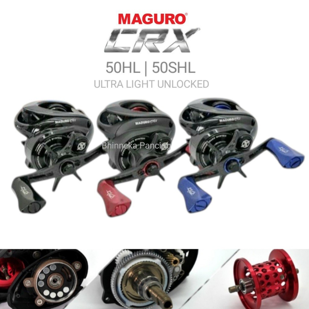 Reel BC Maguro CRX 50HL | CRX 50SHL | Baitcasting Reel Ultra Ligth | Casting Toman | Casting Gabus |