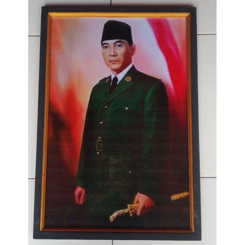 Hiasan dinding murah lukisan cetak murah gambar Ir. Soekarno