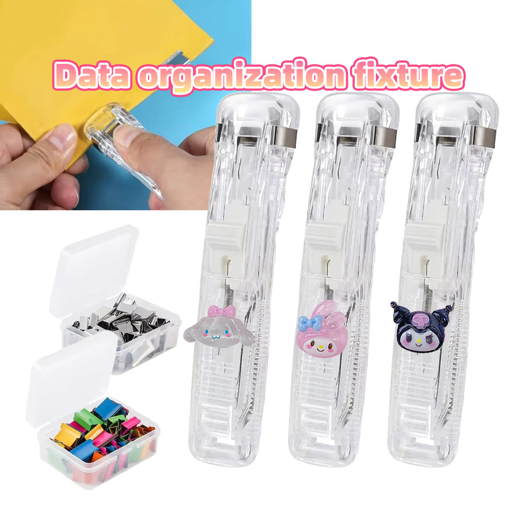 1PC alat penjepit kertas Penjilidan yang tidak merusak, tidak akan merusak kertas Dispenser Penjepit